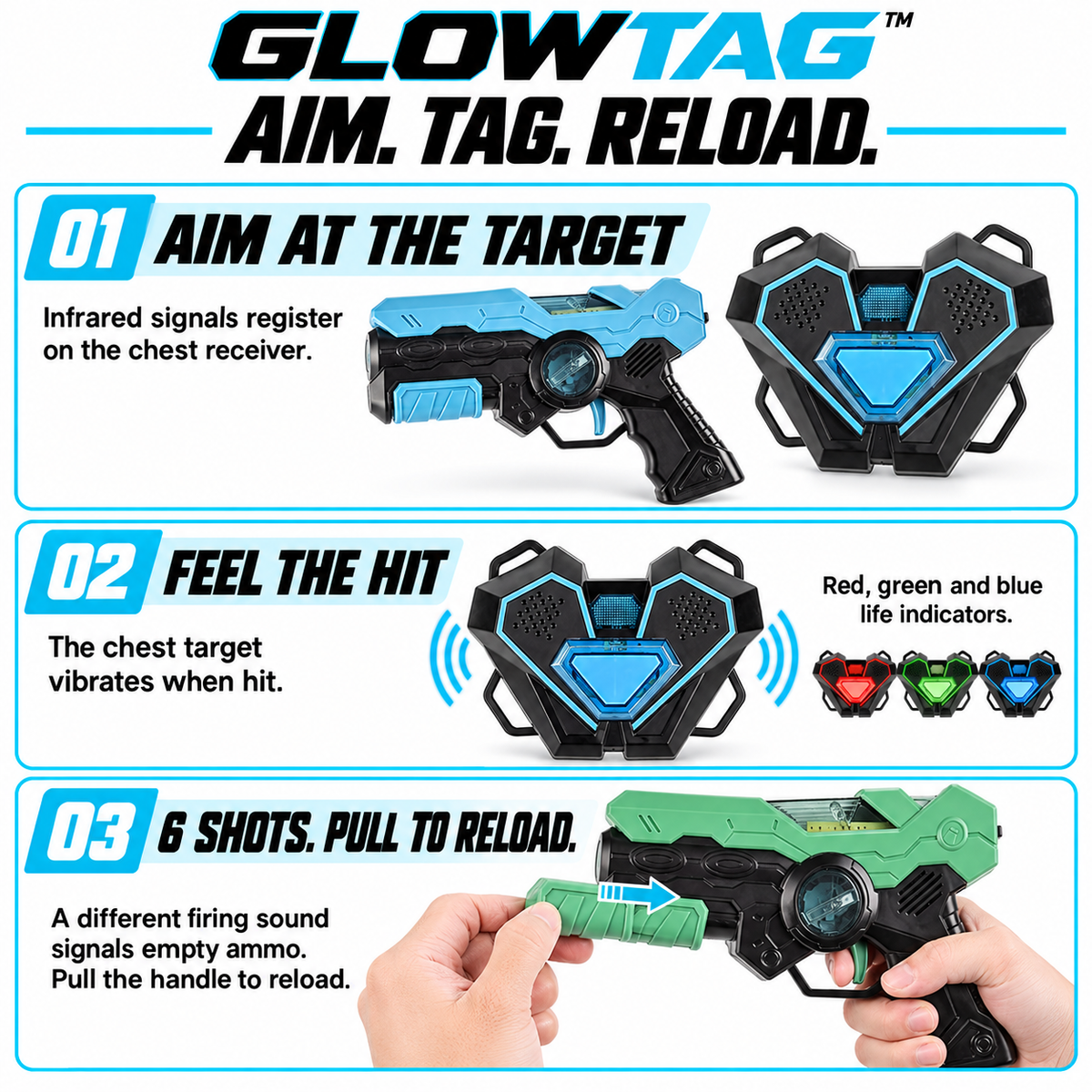 GLOWTAG™⎮ Laser Tag Battle Set